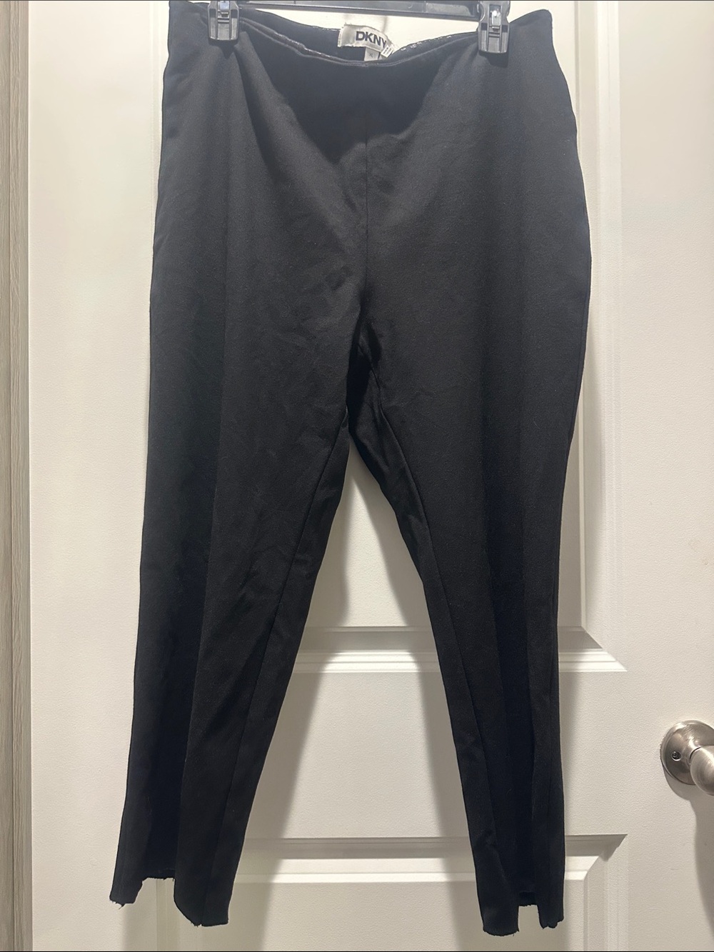 DKNY Black Straight Tapered Dress Pants